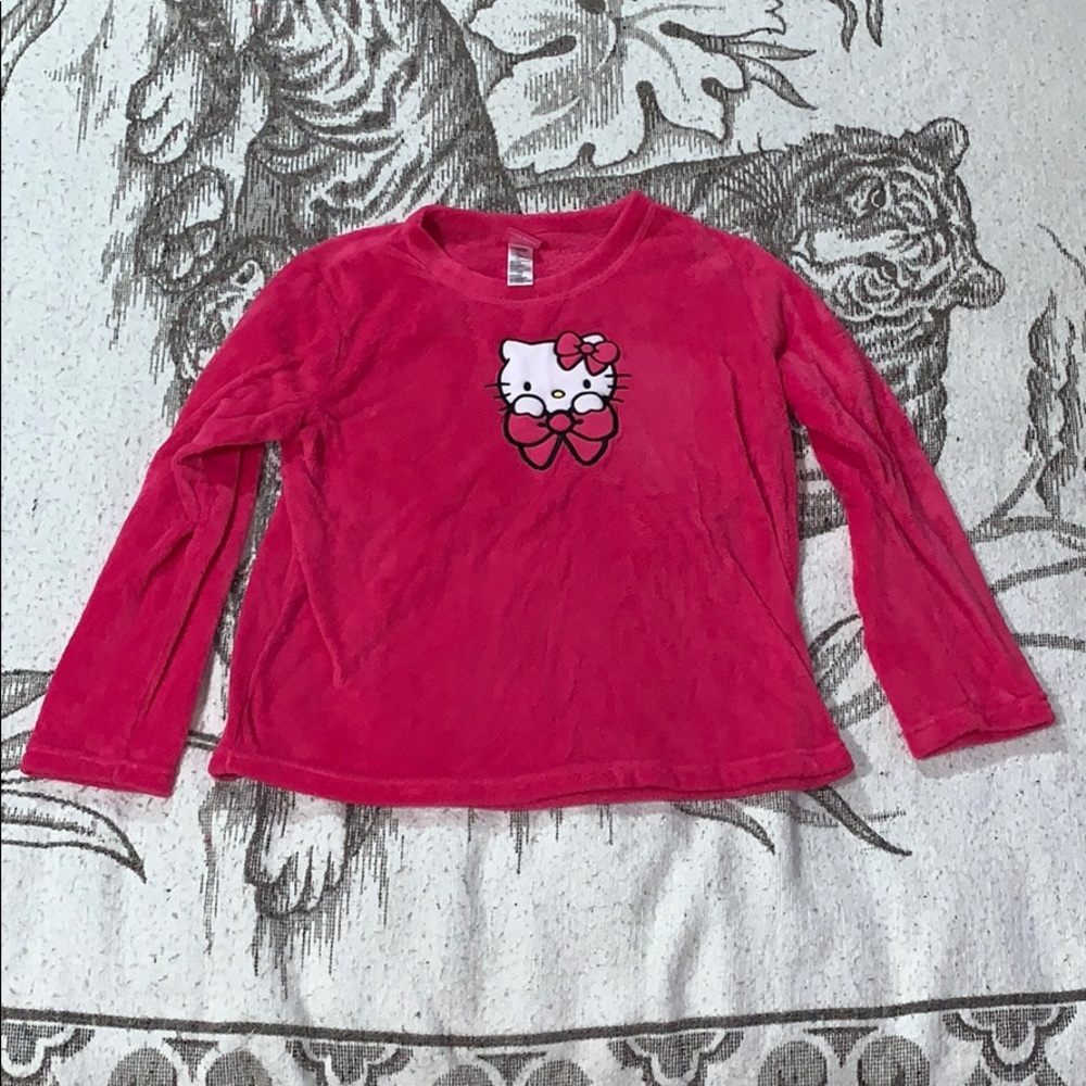 Fuzzy Hello Kitty pajama top